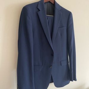 Calvin Klein Men’s X Slim Fit Stretch Blue Suit Jacket and Pant